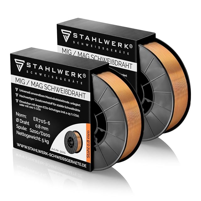 STAHLWERK ER70S-6 (SG2) Ø 0,8 mm, 2 × 5 kg, Produktfoto