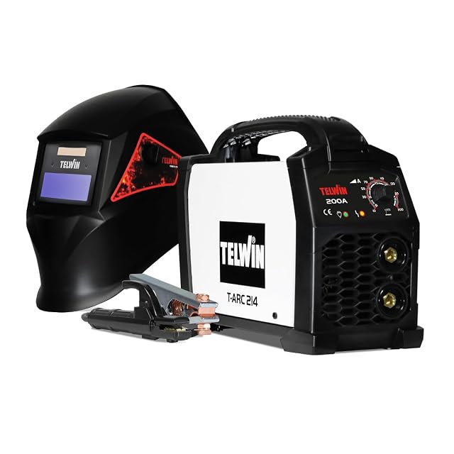 Telwin T-Arc 214 Elektrodenschweißgerät-Set mit Helm, Produktfoto