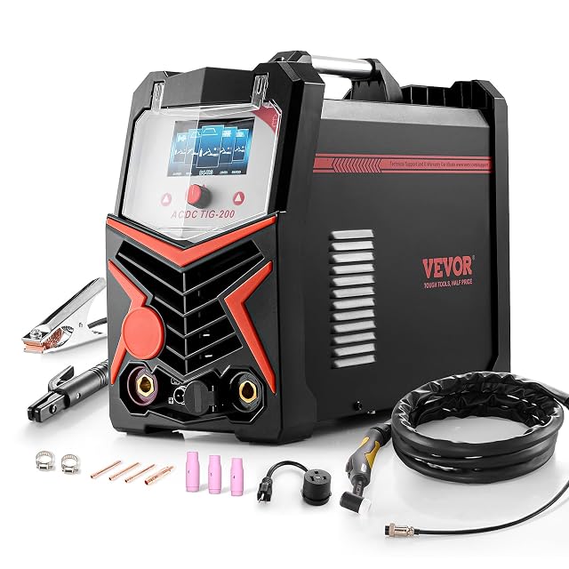 VEVOR 200 A 6-in-1 AC/DC WIG-Schweißgerät mit LED-Anzeige, Produktfoto